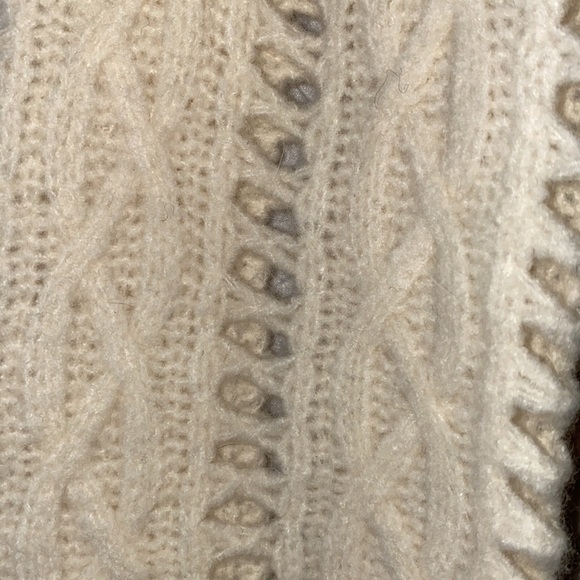 A/X Armani Exchange Merino Wool Angora Rabbit Hair Cable Knit Sweater - Picture 4 of 7